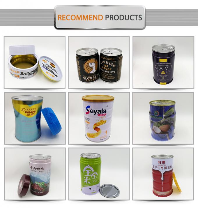 El grado FDA decorativo de la seguridad alimentaria certificó el almacenamiento Tin Cans Empty Coffee Tin puede